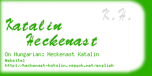 katalin heckenast business card